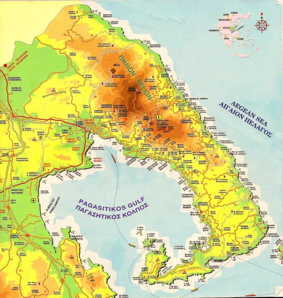 Χάρτης Πηλίου